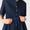 Vestito a palloncino in cotone a maniche corte