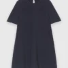 Vestito a trapezio in crêpe pesante
