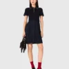 Vestito con colletto polo mini plissettato
