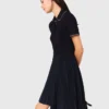 Vestito con colletto polo mini plissettato