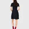 Vestito con colletto polo mini plissettato