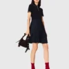 Vestito con colletto polo mini plissettato