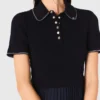 Vestito con colletto polo mini plissettato