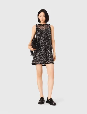 Vestito con paillettes floreali