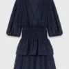 Vestito con volant e strass