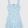 Vestito corto all’uncinetto