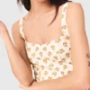Vestito corto svasato con fantasia