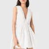 Vestito corto svasato con schiena scoperta