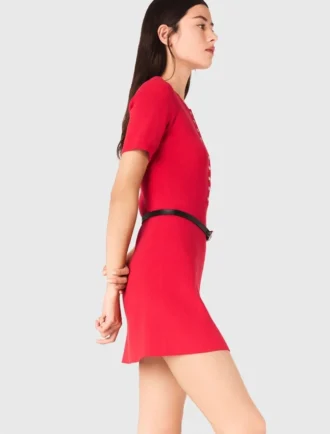 Vestito in maglia a coste mini