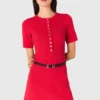 Vestito in maglia a coste mini