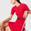 Vestito in maglia a coste mini