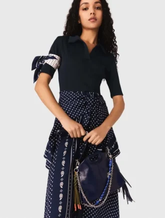Vestito in misto tessuto con stampa bandana