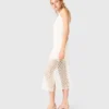 Vestito lungo all’uncinetto con strass