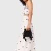 Vestito lungo con cut-out ricamati