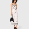 Vestito lungo con cut-out ricamati