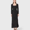 Vestito lungo con perline e strass Vestito lungo con perline e strass