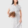 Vestito lungo con stampa jacquard