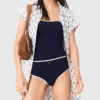 Vestito lungo con stampa jacquard