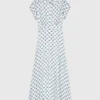 Vestito lungo con stampa jacquard