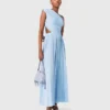 Vestito lungo plissettato asimmetrico Vestito lungo plissettato asimmetrico