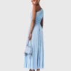 Vestito lungo plissettato asimmetrico Vestito lungo plissettato asimmetrico