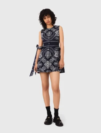 Vestito mini con stampa bandana