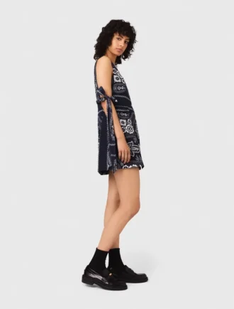 Vestito mini con stampa bandana