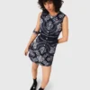 Vestito mini con stampa bandana