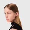 Vestito mini in maglia a coste e taffetà