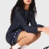 Vestito plissettato con stampa bandana