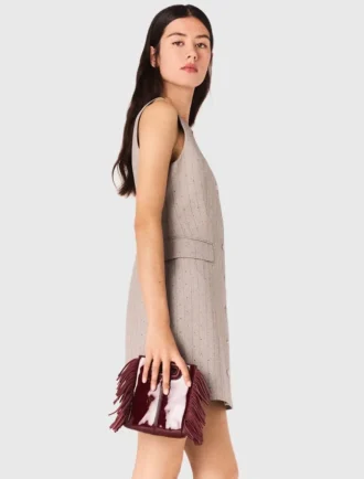 Vestito sartoriale con mini strass
