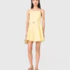 Vestito svasato con spalline